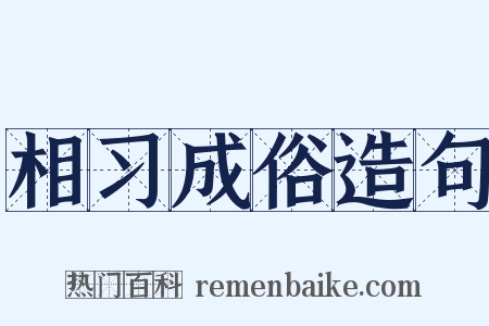 相习成俗造句是什么意思的图片